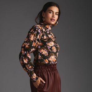 Anthropologie Tiered-Sleeve Turtleneck Medium